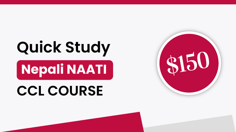 QUICK STUDY NEPALI NAATI CCL COURSE