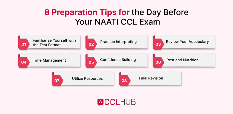 8 Preparation Tips for the Day Before Your NAATI CCL Exam